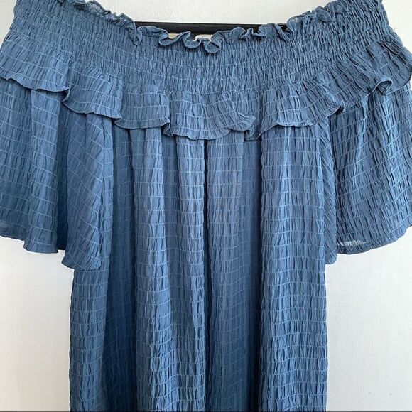 Symphony ~ Admiral Blue Smocked dress ~ size S - Picture 5 of 5